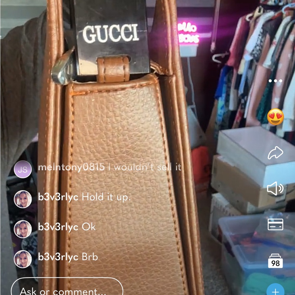 Gucci Brown Leather Handbag - Picture 2 of 6